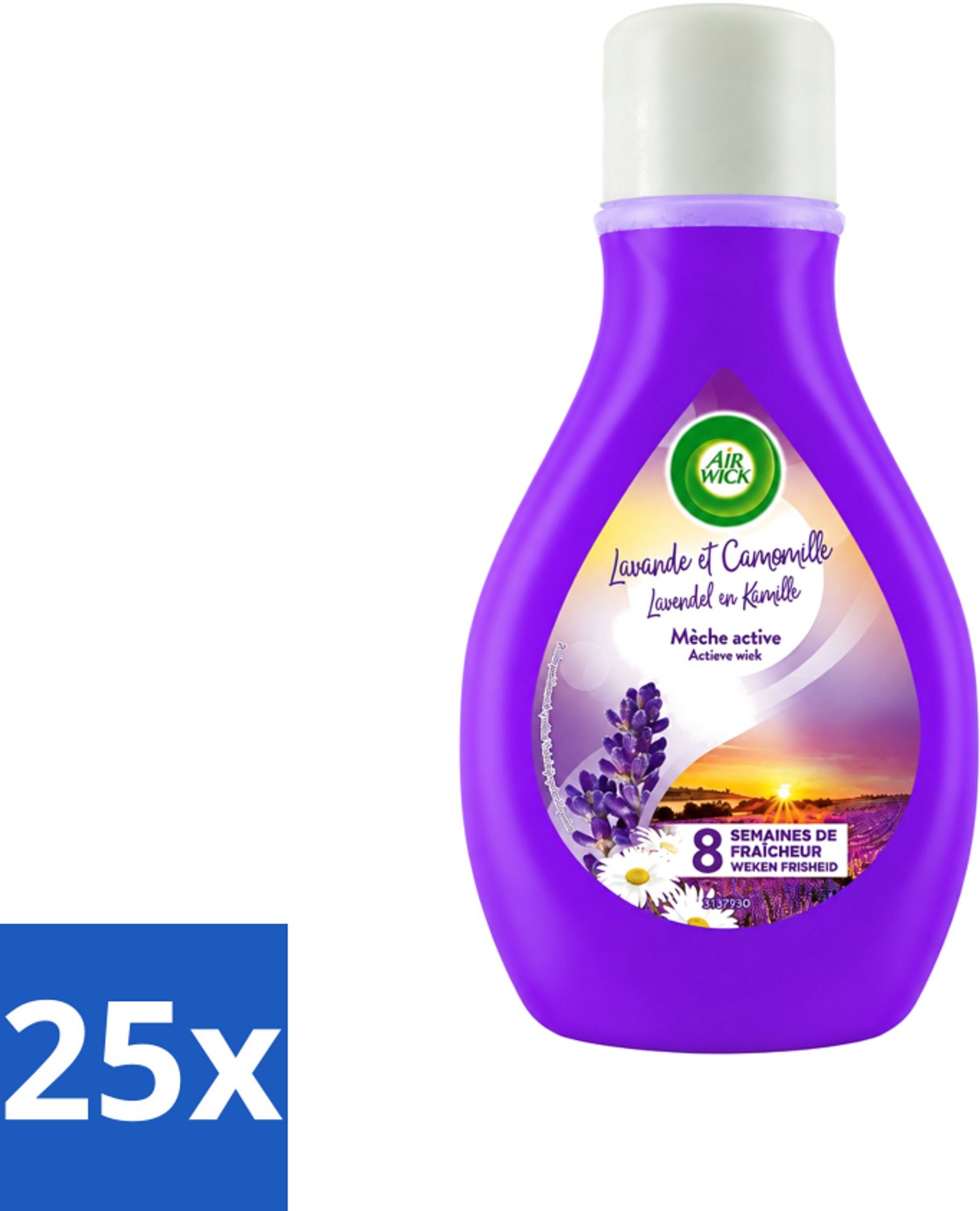 25 x Air Wick - Actieve Wiek Luchtverfrisser - Lavendel & Kamille - 375ml - Voordeelverpakking - 25 stuks