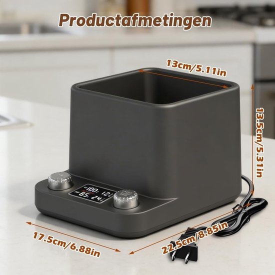 360° Even Waterbad Verwarmer met Nauwkeurige Thermostaat, 198 Uur Timer voor Kombucha, Yoghurt en Bier Fermentatie — afbeelding 2
