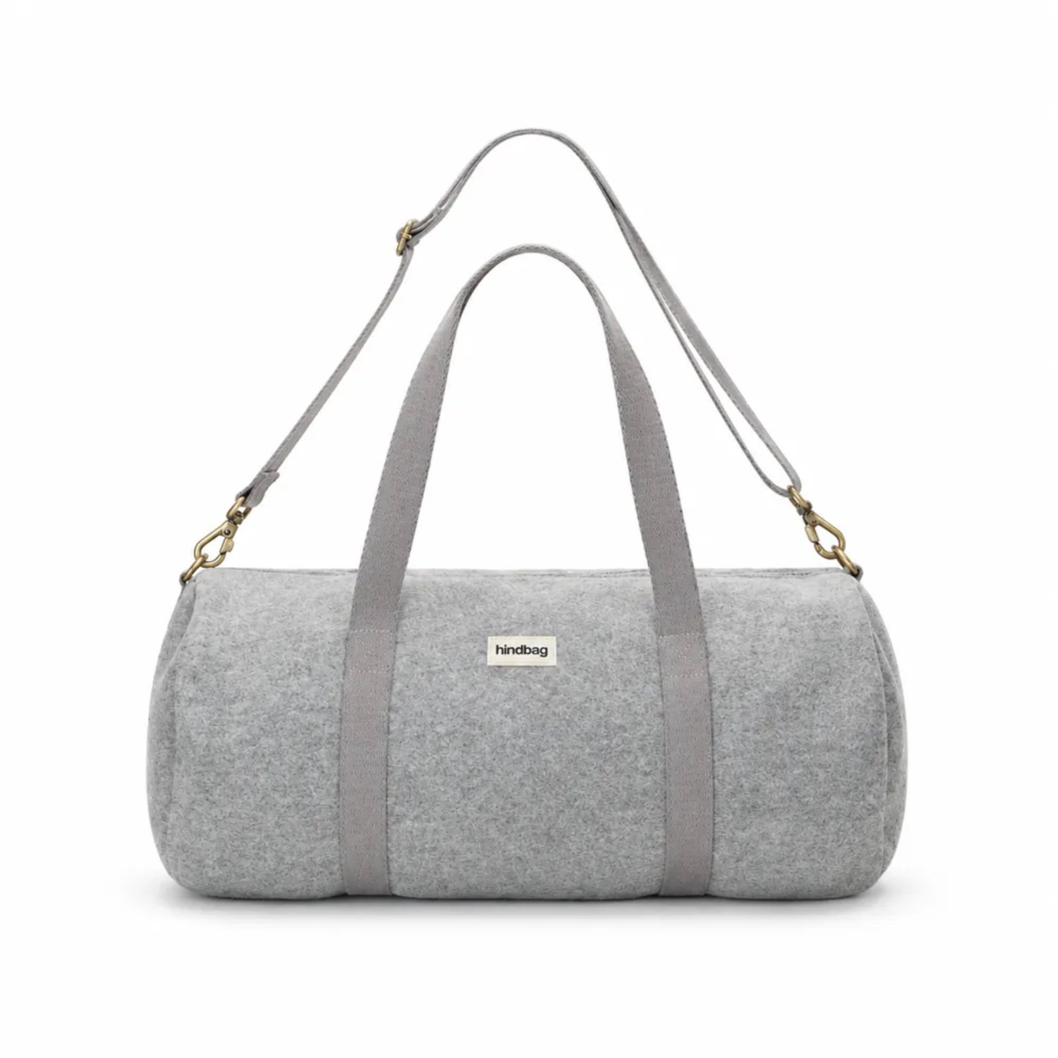 Hindbag weekendtas Simon wol-look grijs