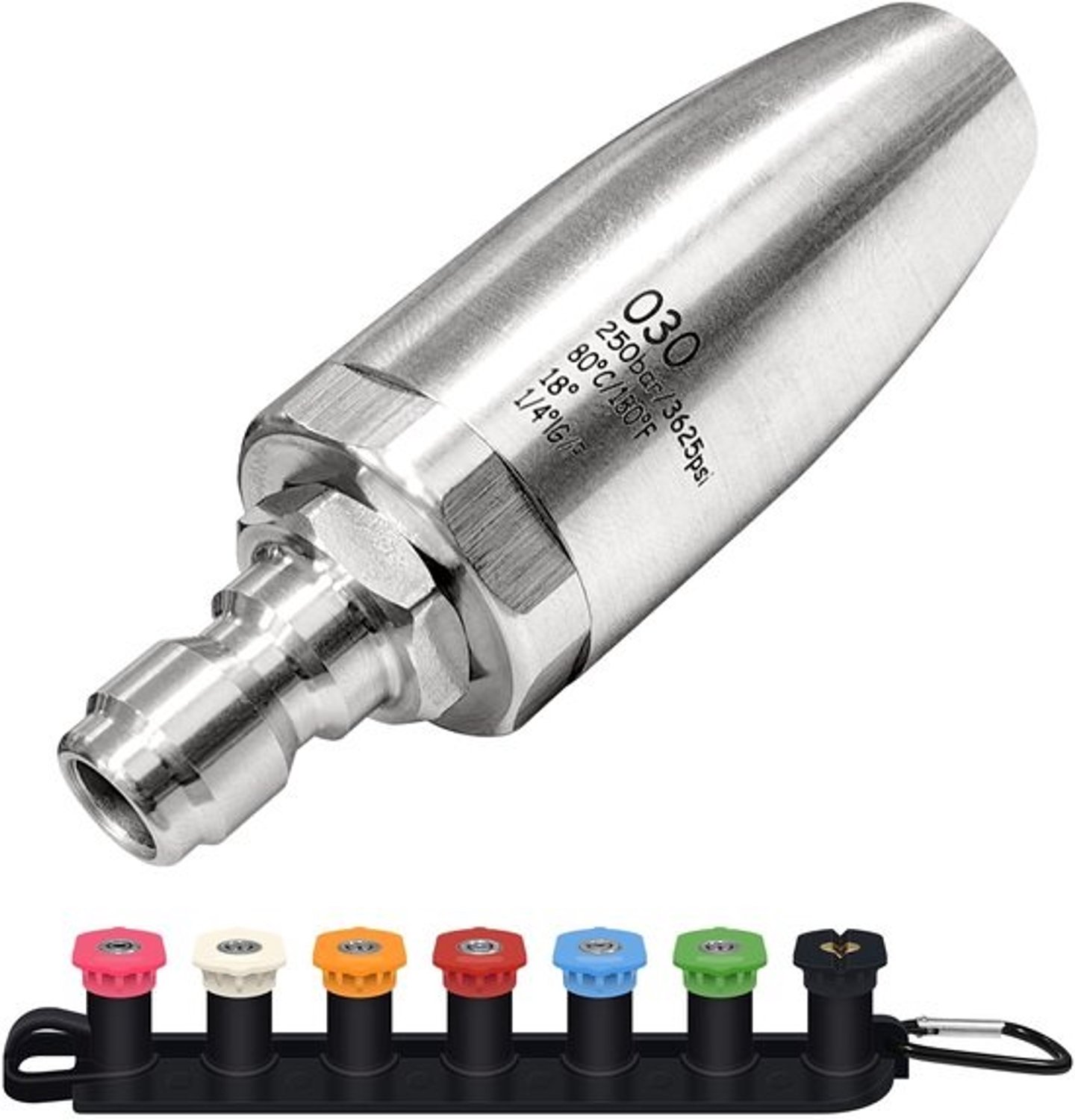 Solidchoice - 3600 PSI RVS-turbomondstuk voor hogedrukreiniger