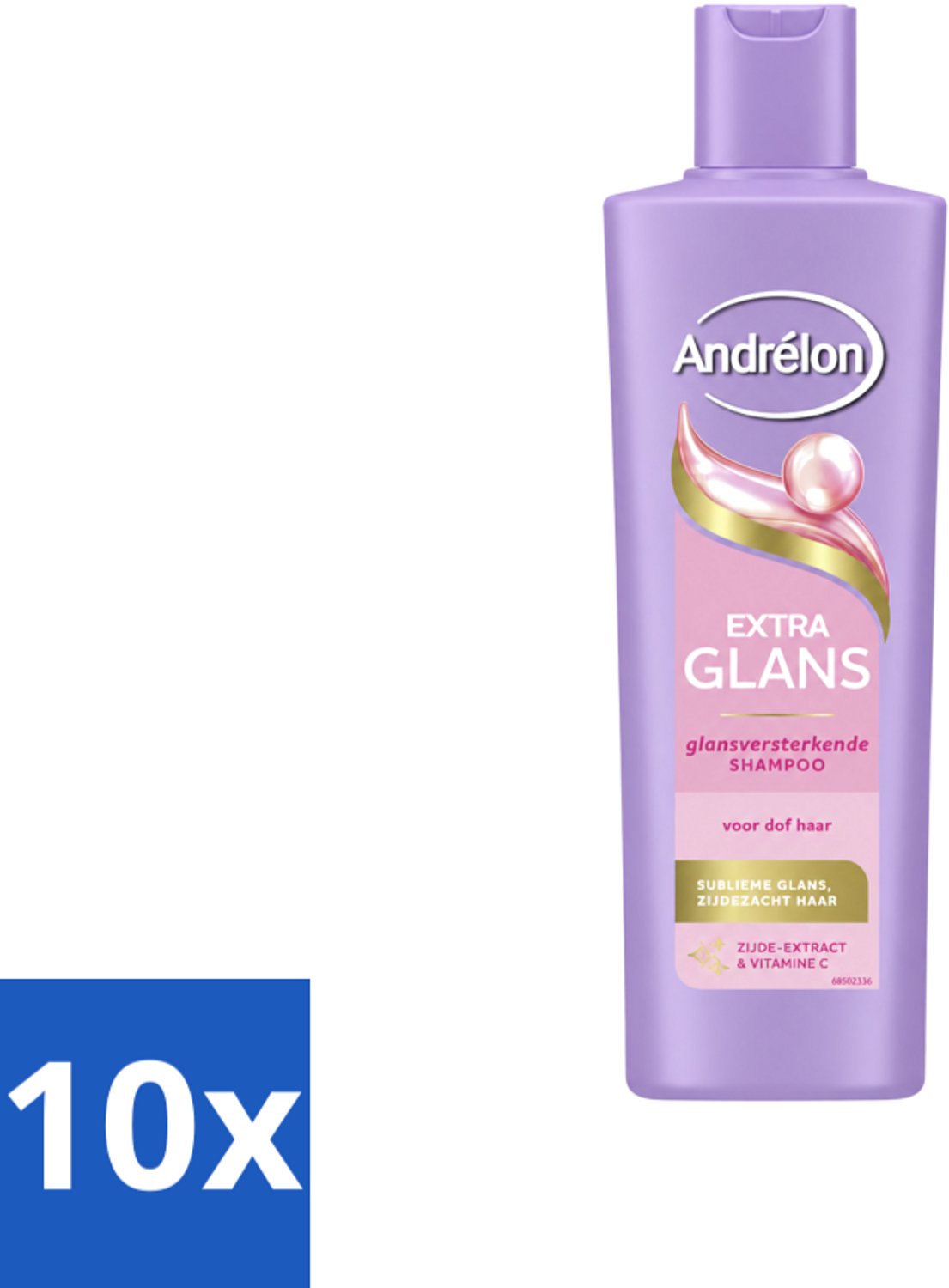 10 x Andrélon – Shampoo – Extra Glans – 250 ml - Voordeelverpakking - 10 stuks