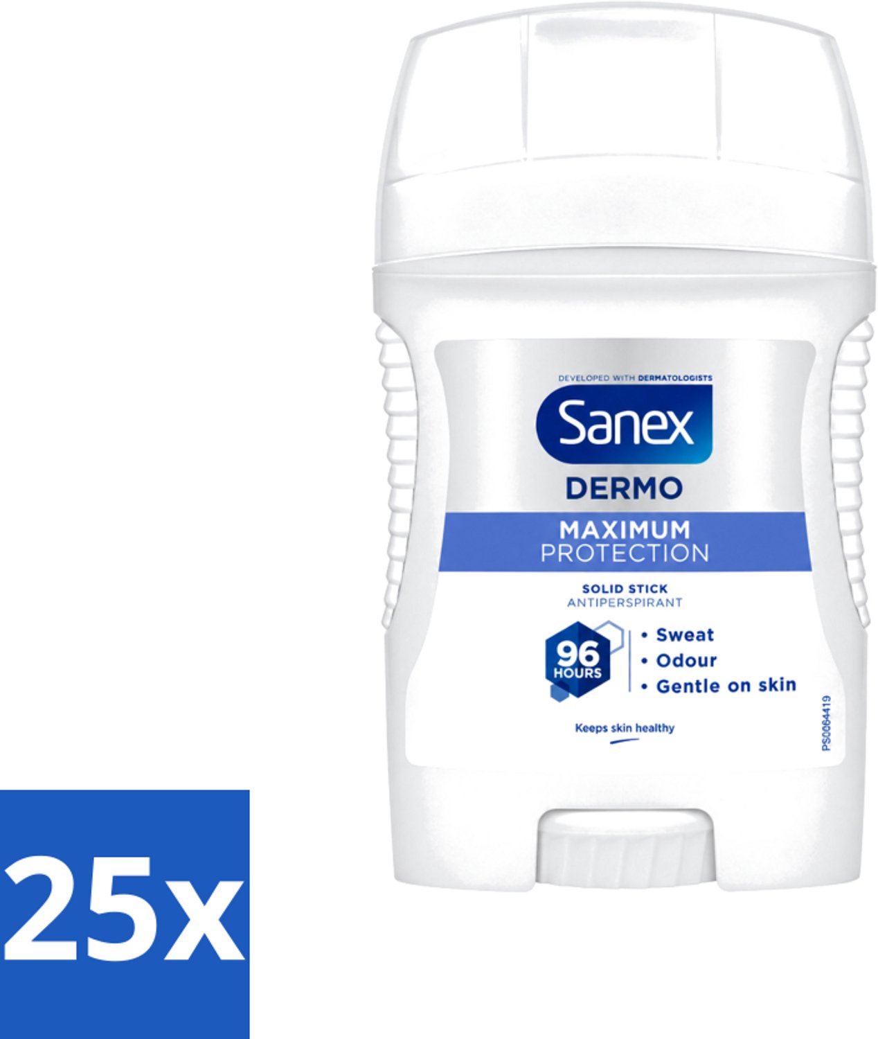 25 x Sanex – Deodorant Stick – Maximum Protection 96H – 50 ml - Voordeelverpakking - 25 stuks