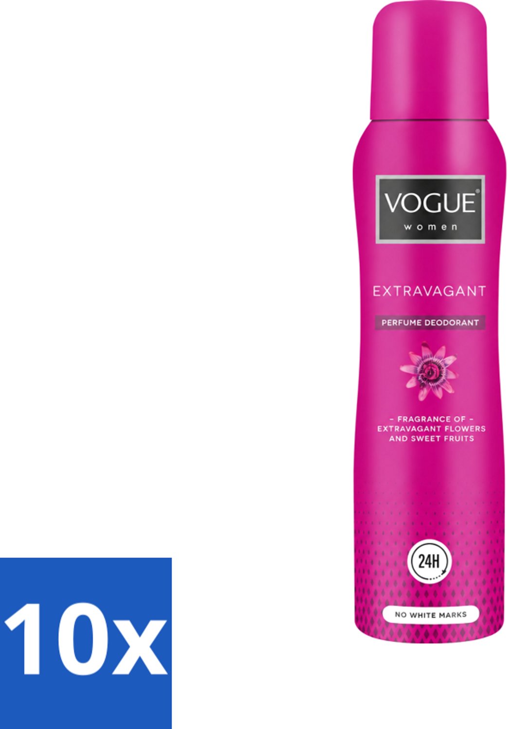 10 x Vogue Women - Extravagant - Parfum Deodorant - 150 ml - Voordeelverpakking - 10 stuks