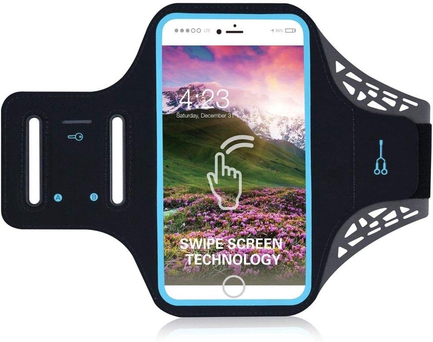 Hoes ultradunne armband sport wandelen hardlopen fitness fietsen sportschool voor Energizer Hardcase H501S (2019) - zwart