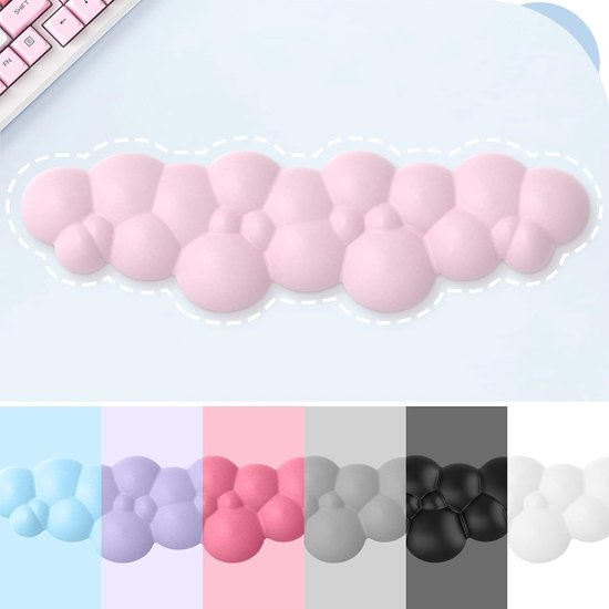 Ergonomisch gamingtoetsenbord met geheugenfoam polssteun, anti-slip basis en pijnverlichting voor langdurig gebruik — afbeelding 2