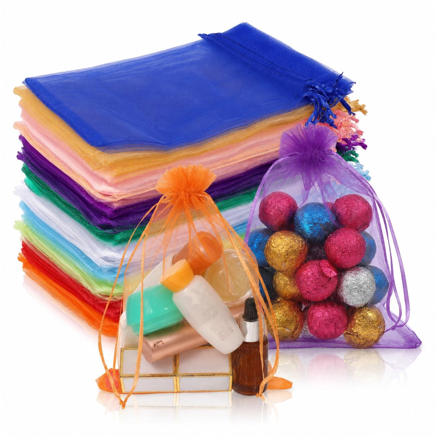 100 Stuks Organza Zakjes 15x10 cm met Trekkoord