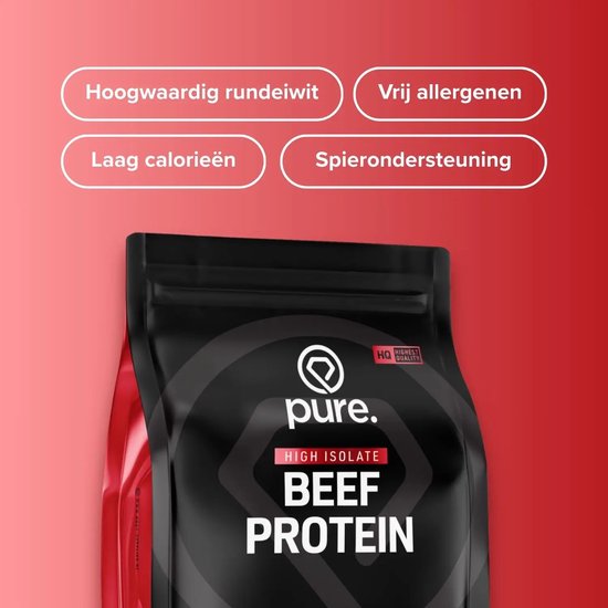Pure. Beef Protein - Chocolade - 750g - eiwitpoeder - glutenvrij en lactosevrij — afbeelding 3