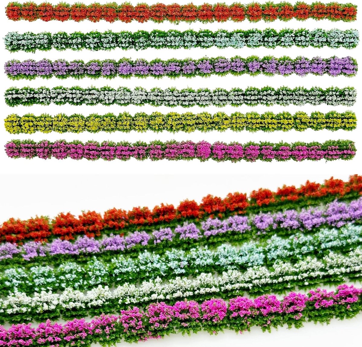 Statisch grasmodel voor miniatuur treinlandschappen, clustermodel bosjes, doe-het-zelf set voor spoorwegdecoraties en terreinverfraaiing
