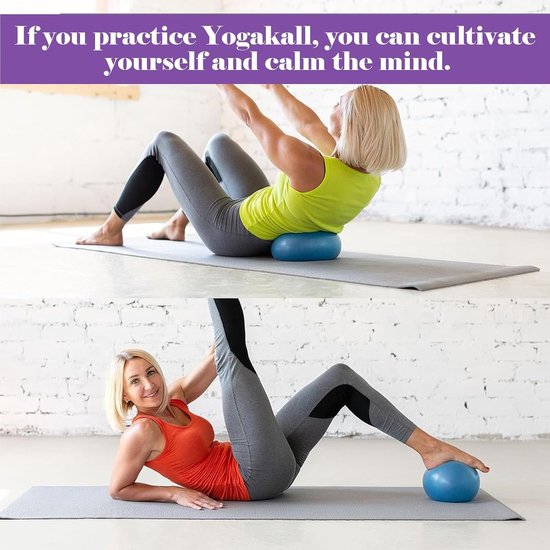 Mini Fitness Ball Set van 25 cm voor Pilates en Yoga - 2 Stuks in Blauw en Paars - Ideaal voor Core Training, Balans en Flexibiliteit Thuis en in de Studio van MINI — afbeelding 5