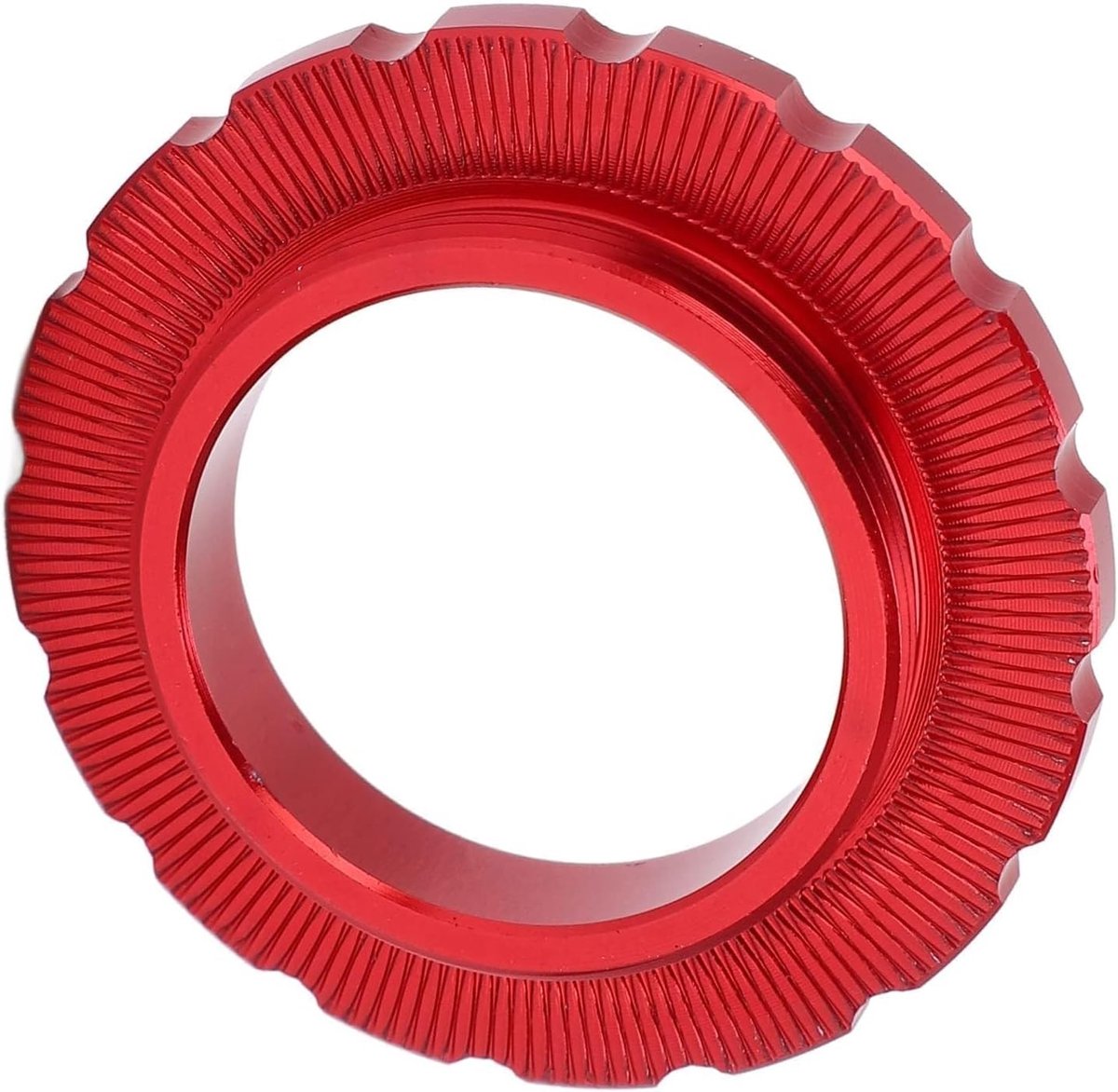 Centerlock Lockring voor Fietswielen - Geschikt voor Disc Rotor en Mountainbike - Robuuste Bevestiging in Rood