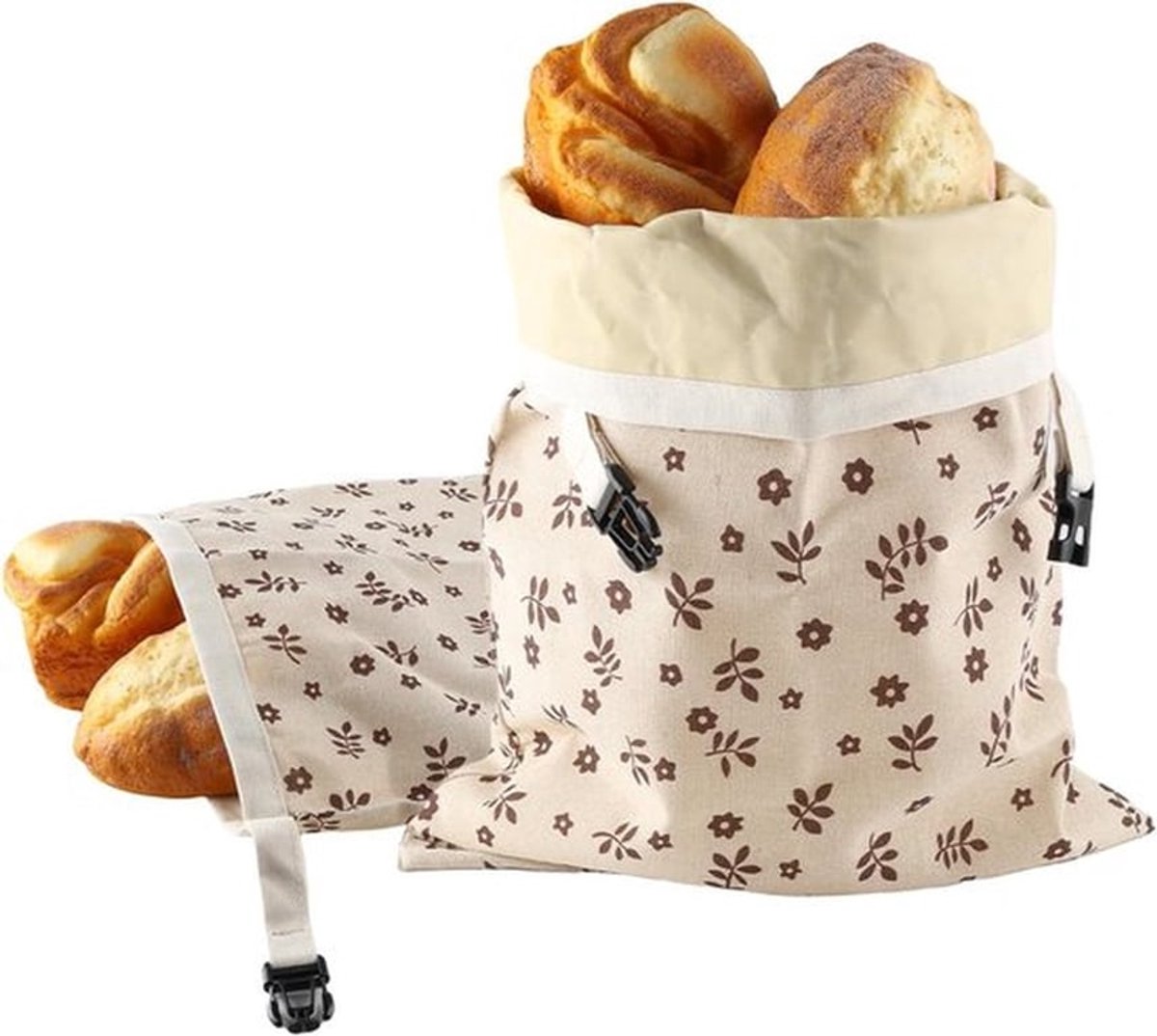 Duurzame herbruikbare bijenwasdoeken en broodzak voor het bewaren van zuurdesem en zelfgebakken brood, 30 x 43 cm