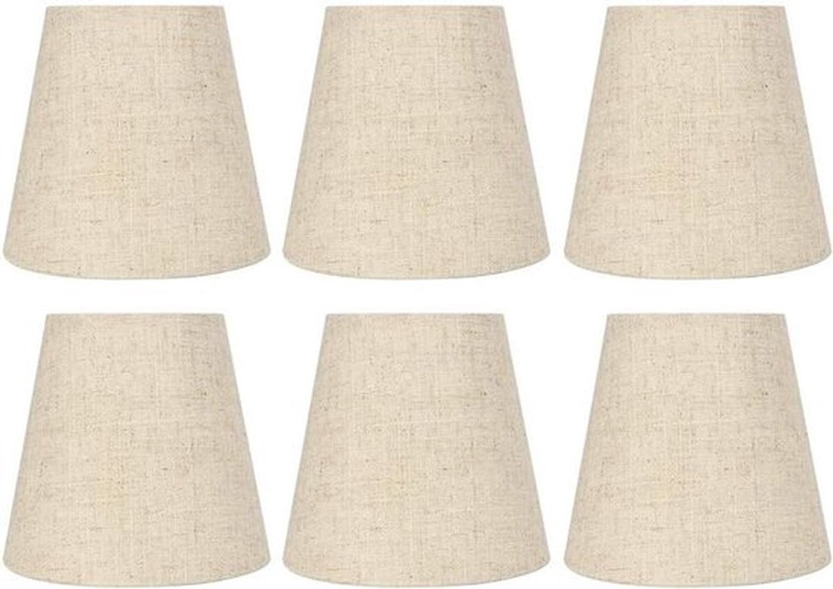 Lampenkap Set van 6 Stuks in Scandinavische Stijl - Stoffen Lampenkap voor Kroonluchters en Wandlampen - Modern Design met Minimalistische uitstraling