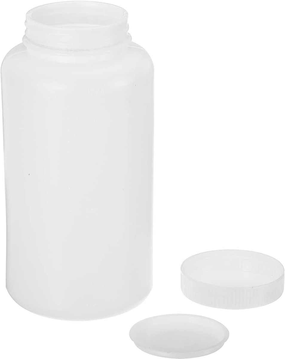 Chemische Opslagfles 1000 ML - Brede Opening Plastic Container voor Laboratorium, Winkels en Fabrieken