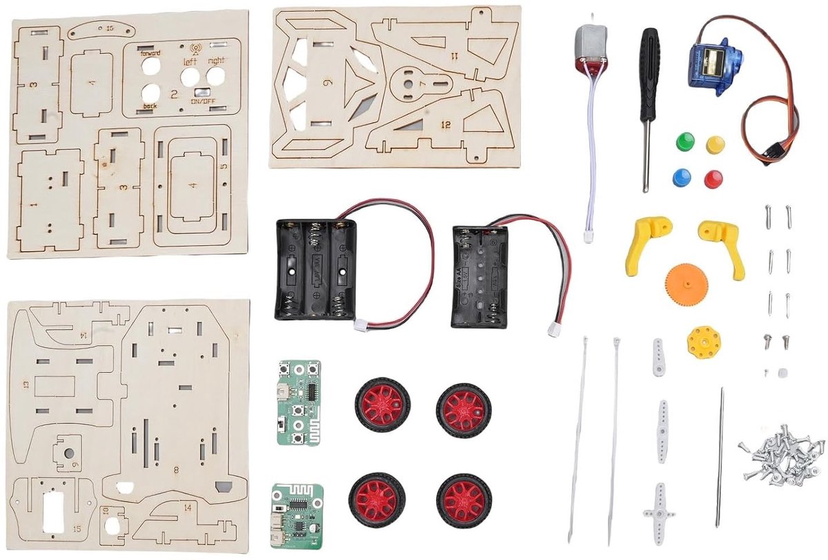DIY Modelbouw Auto Kit van Beukenhout voor Kinderen - STEM Speelgoed voor Vaardigheden, Wetenschappelijke Experimenten en Eenvoudige Montage