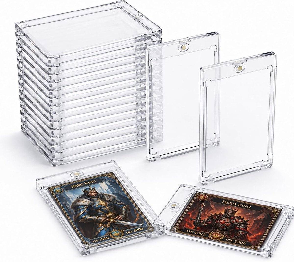 Magnetische kaarthouder set van 20 - Harde kunststof hoesjes voor Pokémon, Yu-Gi-Oh! en TCG verzamelkaarten met veilige sluiting