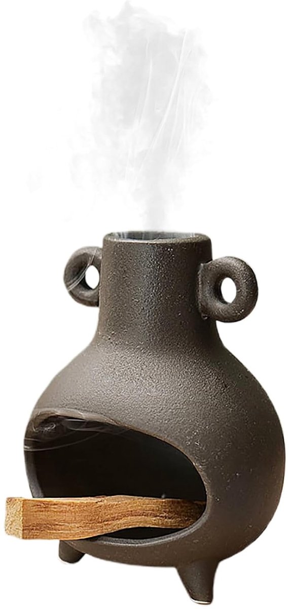 Ceramische houder voor Palo Santo en salie, brander voor aromatherapie, meditatie en wierook met een elegant design