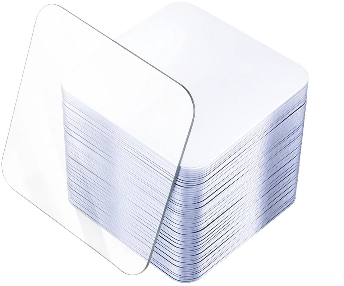 Dubbelzijdig plakband, extra sterk, 60 stuks, 6 x 6 x 0,09 cm, ideaal voor knutselen, bevestigen en repareren