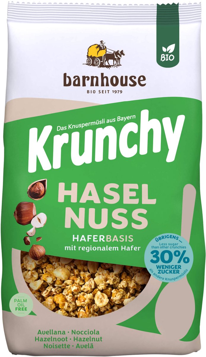 Barnhouse Krunchy Hazelnoten Bio (500 gr)