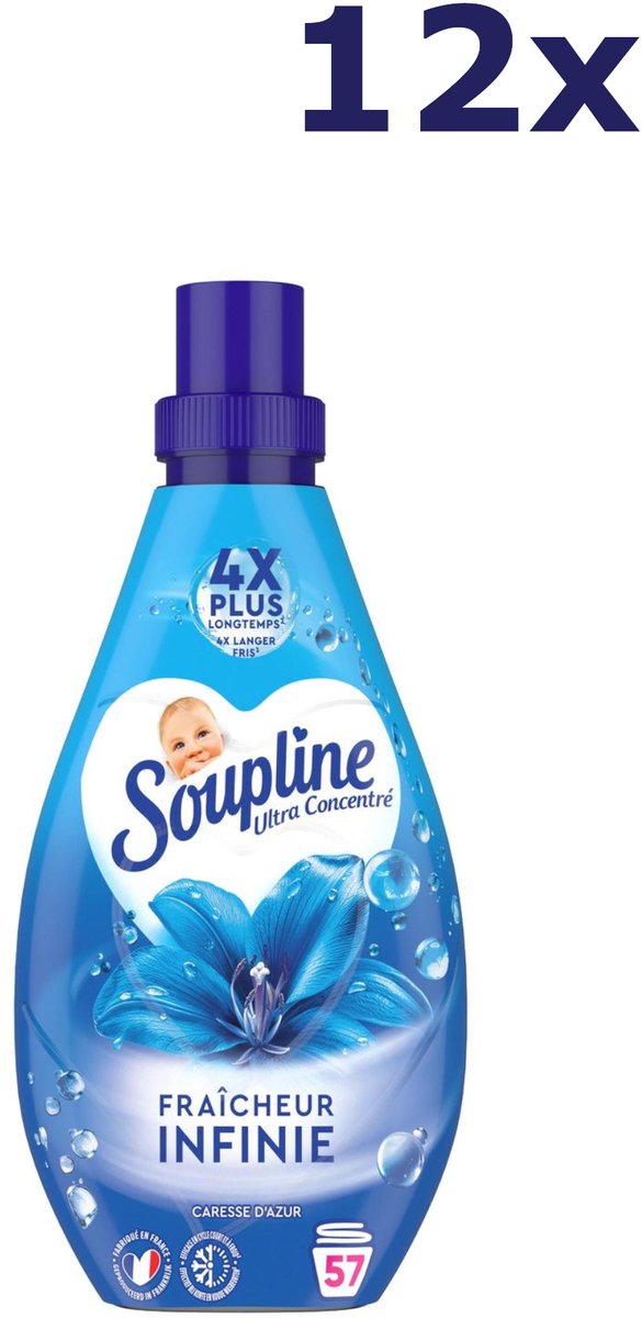 12x Soupline Infinite Freshness Azur Caress Wasverzachter 57sc 0,8L