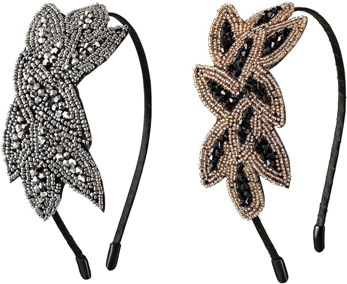 2 Stuks Vintage Kristal Hoofddeksel Accessoires voor Vrouwen, Mode Haarspeldjes en Kostuumdecoratie