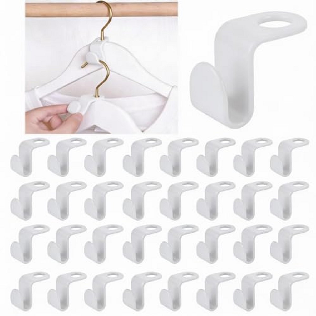 Ruimtebesparende Kledinghangers voor Kledingkast, Kledinghanger Organizer met Meerdere Haken, Kleerhanger voor Shirts en Broeken