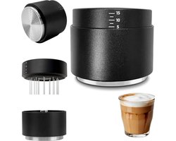 Professionele 3-in-1 Espresso Tamper Set met Calibrated Pestle, WDT Tool en Koffie Divider voor 51 mm Portafilter, Ideaal voor Barista's en Koffieliefhebbers