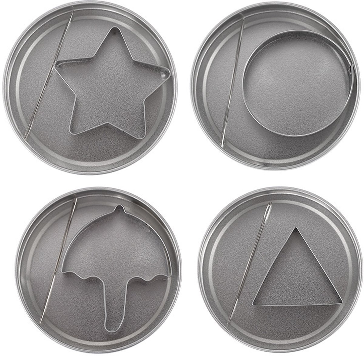 Koekjesvormpjes - Koekjespersgereedschap - Koekjesvormen - DIY bakvormenset - Roestvrij staal - Set van 12 stuks