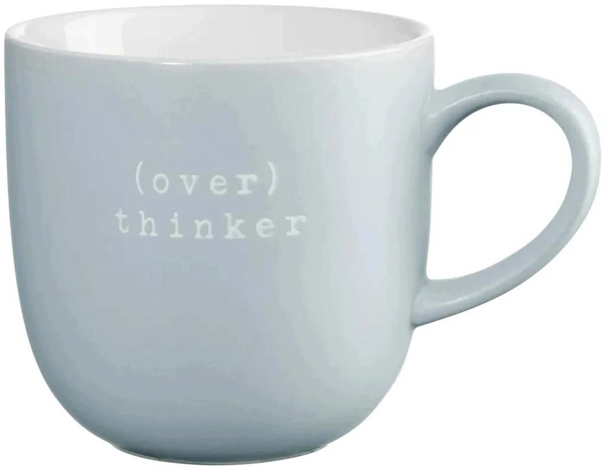 ASA Kubek Hé! "(over)denker" 350ml - Porselein, Blauw