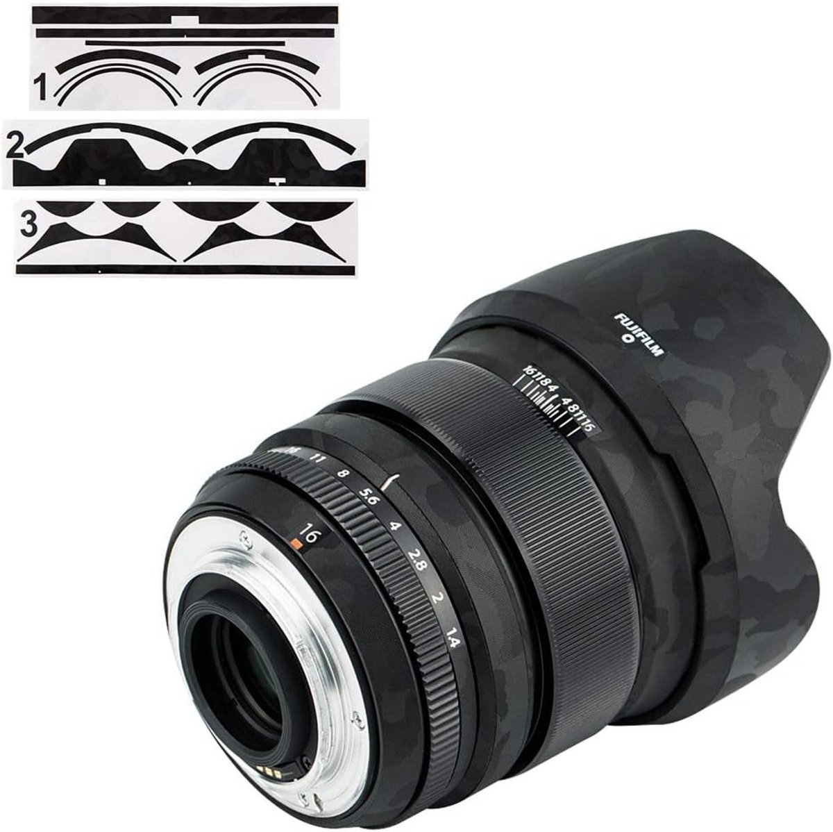 Anti-Scratch Lens Skin Sticker Cover voor 16mm f/1.4 R WR Lens - Beschermende Film en Camouflage Stickers voor Fotografie en Lensbescherming