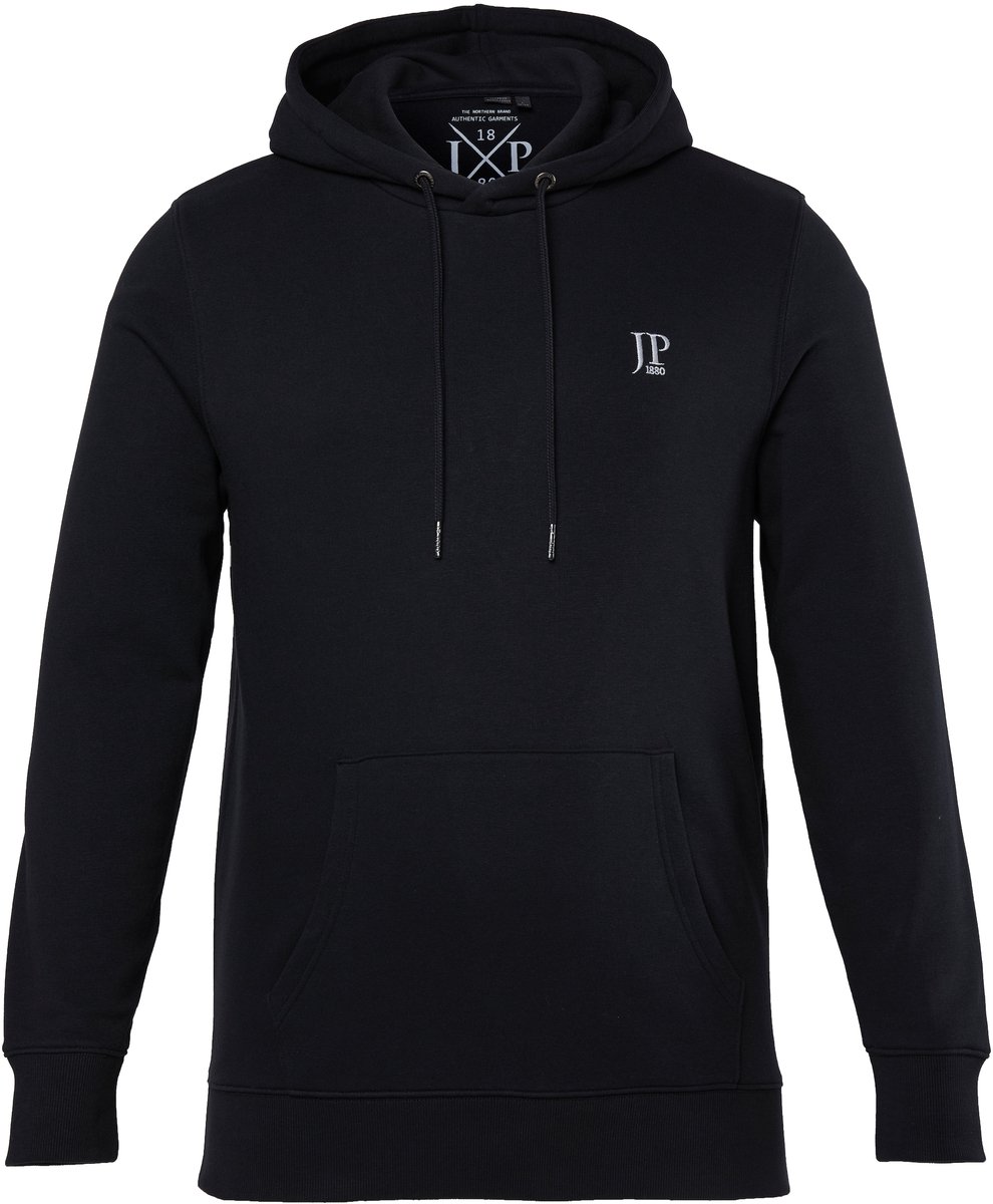 JP 1880 - Heren - Hoodie capuchon kangoeroezak - Zwart - Maat XL