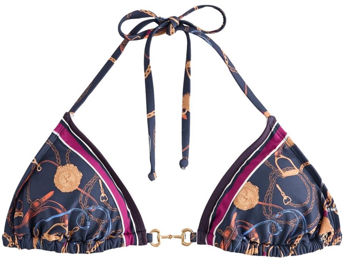 Next - Dames - Driehoekige bikinitop met hardware - Blauw
