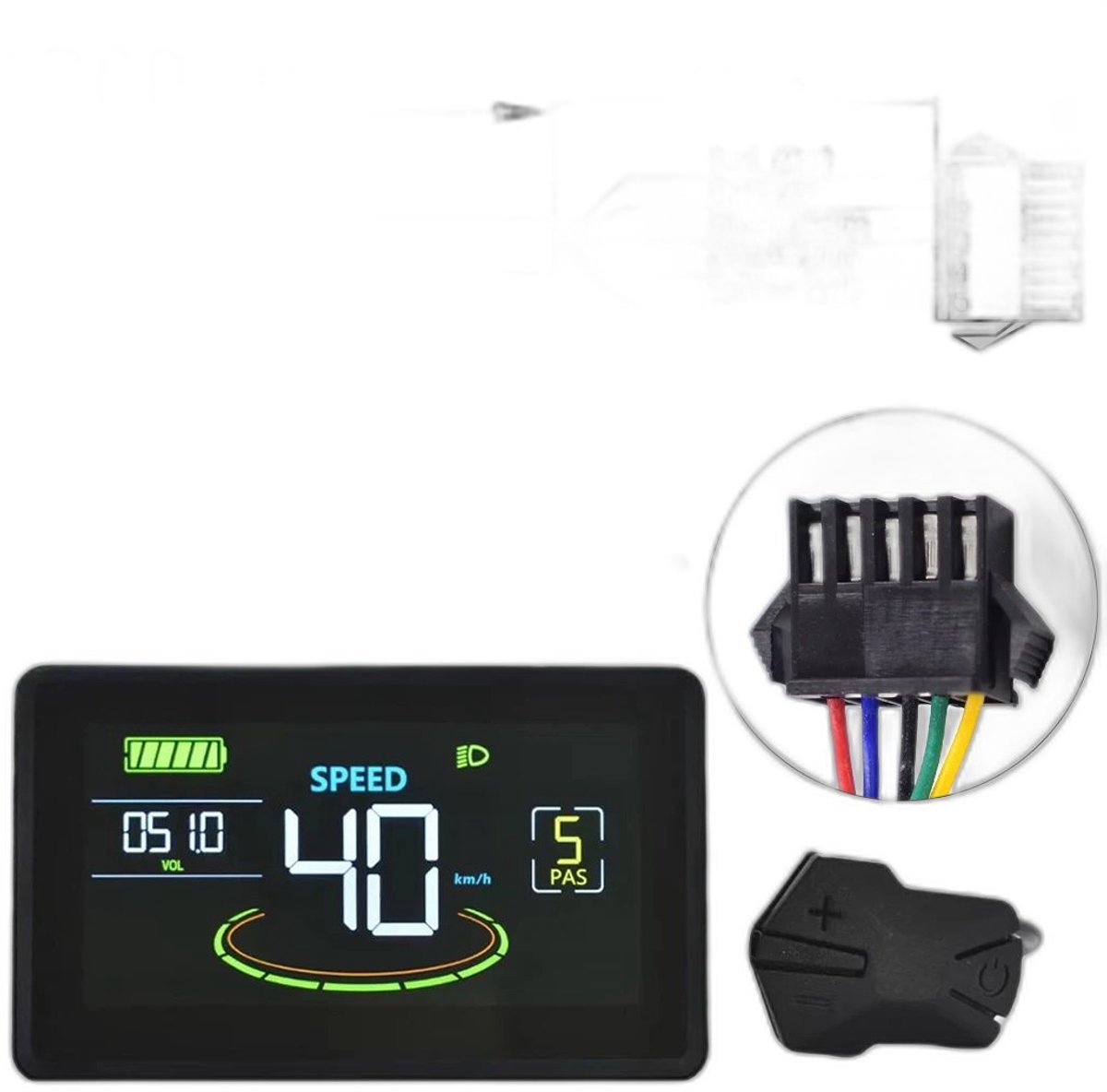 Currero Fatbike Scherm - LCD Display - Schermpje - E-Bike Accessoires - Elektrische Fiets - Dashboard - Snelheidsmeter - Kinderen & Volwassenen