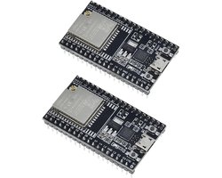 2 Stuks ESP32-DevKitC Ontwikkelbord met ESP32-WROOM-32U Chip voor IoT Projecten en Prototype Ontwikkeling