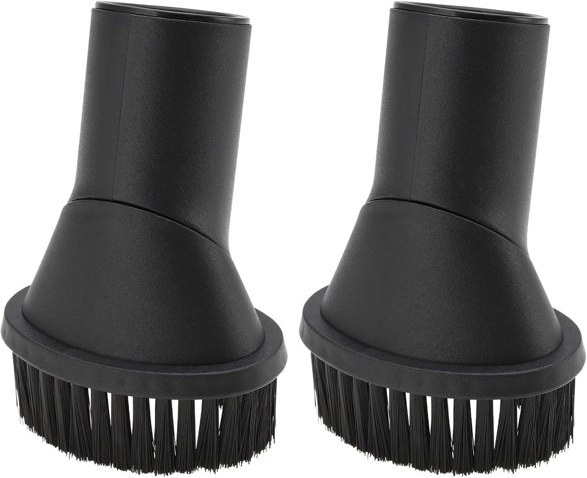 Set van 2 Ronde Stofborstels voor Stofzuiger - Compatibel met 35mm Aansluiting voor Effectieve Reiniging