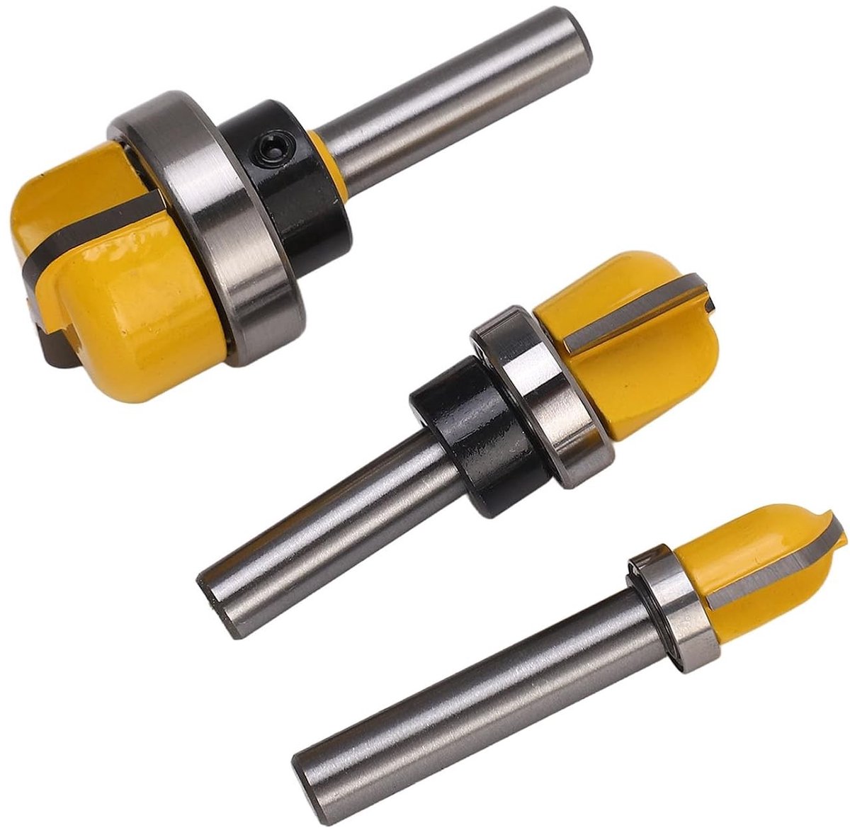 Molenfrees Set van 3, 8mm Ronde Schacht, Ideaal voor Houtbewerking en Snijden van Kommen en Schalen