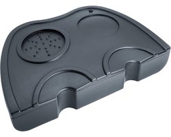 NEOUZA Espresso Koffie Sabotage Mat Poederpers Pad Dubbele Slot Poedervulling Drukpad Veelkleurig (Groot, Zwart)