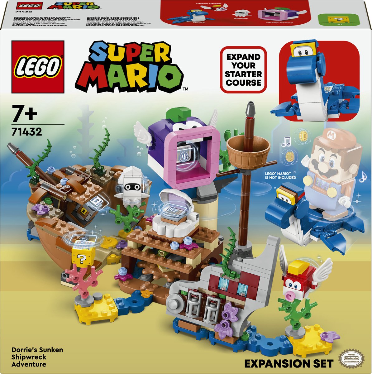 Bol.com LEGO 71432 Super Mario Uitbreidingsset: Dorries gezonken scheepswrak Rollenspellen Kinderspeelgoed aanbieding