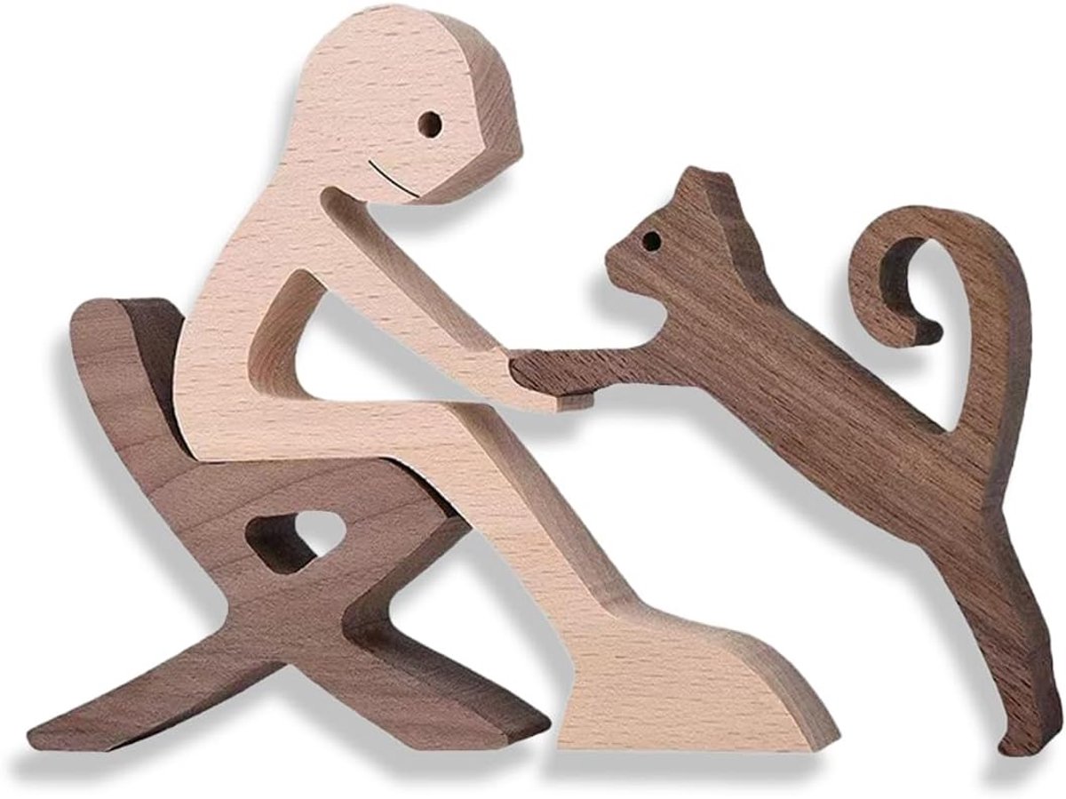 Kattenbeeld - Hout - Handgemaakt