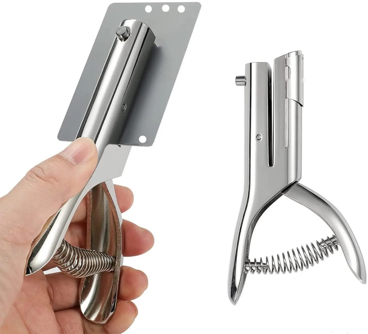 Professionele 6 mm Gatenpons voor Papier, Kaarten en PVC - Hoogwaardige RVS Gatenperforator met Capaciteit tot 20 Vellen