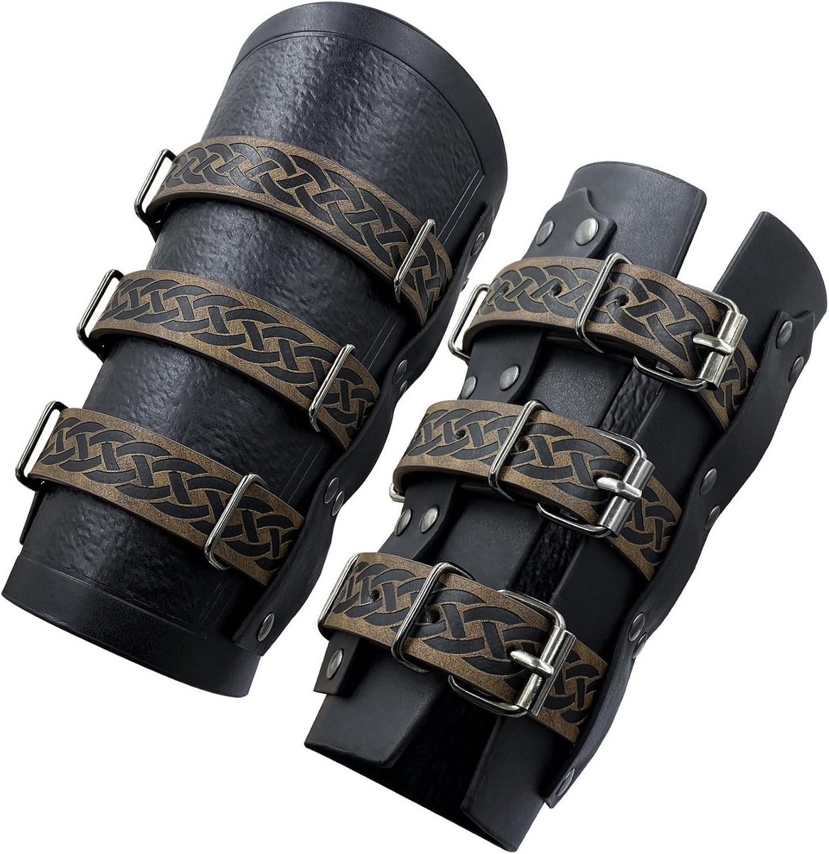 Medieval Faux Leather Polsbanden en Arm Guards voor Renaissance en Viking Thema's, Bescherming en Kostuumaccessoire