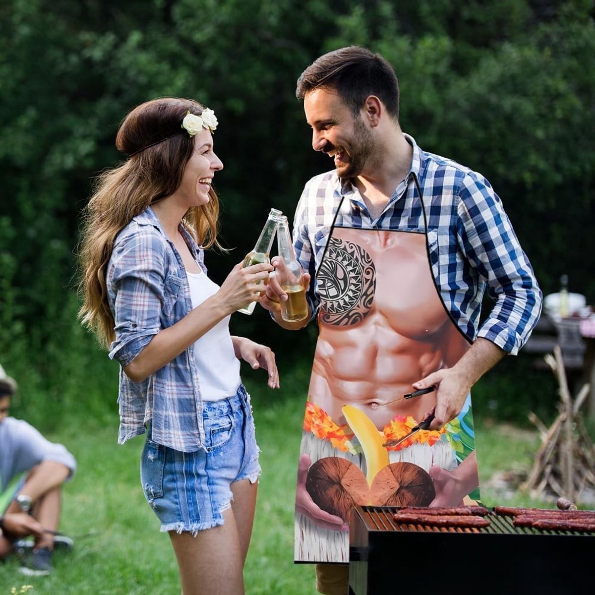 Grappige Schort voor Mannen, Sexy Noviteit Keukenschort voor Koken, BBQ en Feestjes - Perfect Cadeau voor Volwassenen