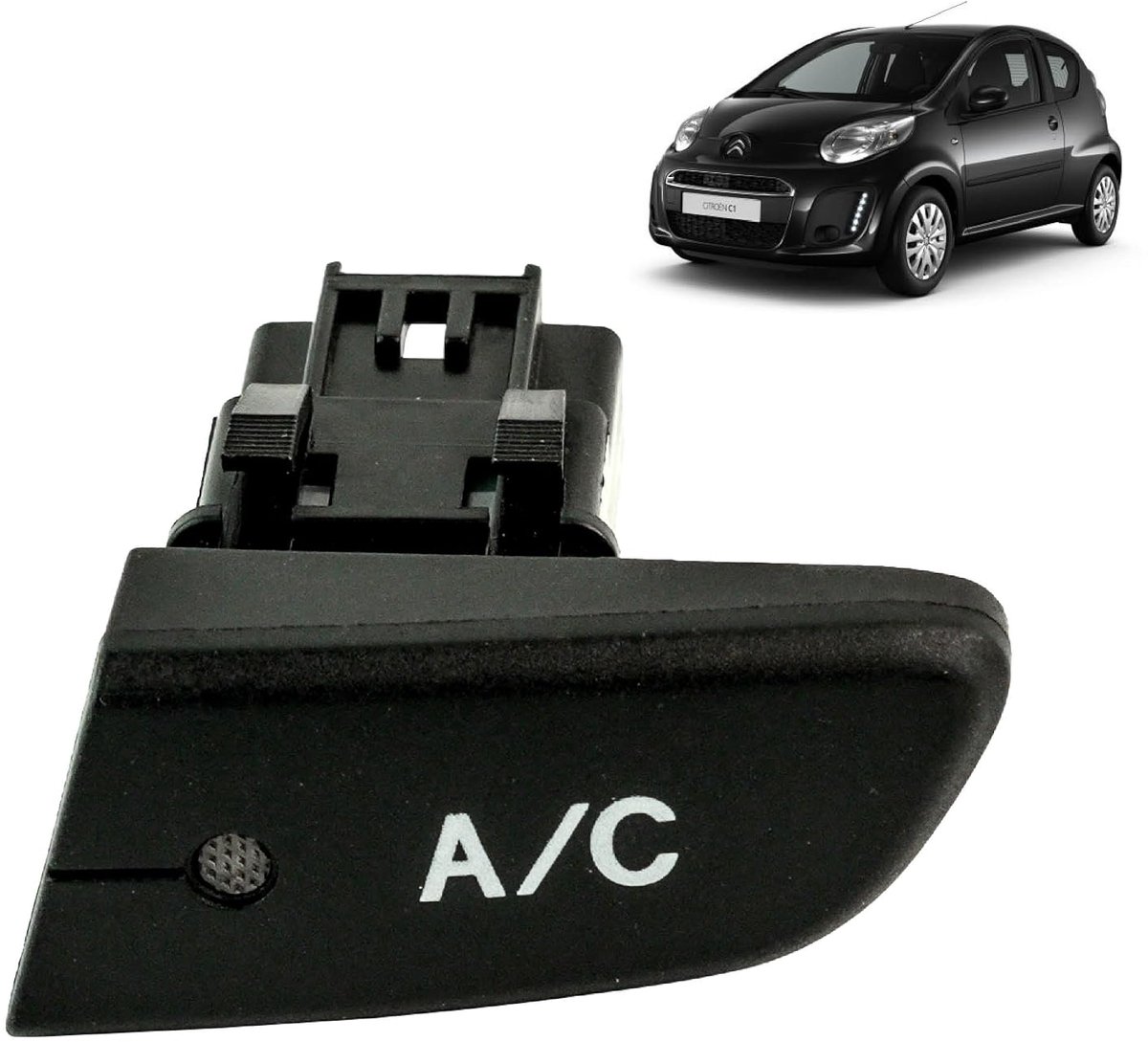 Compatibel met C1, Peugeot 107 en Toyota Aygo (2005-2014), airconditioningsschakelaar 6554KX
