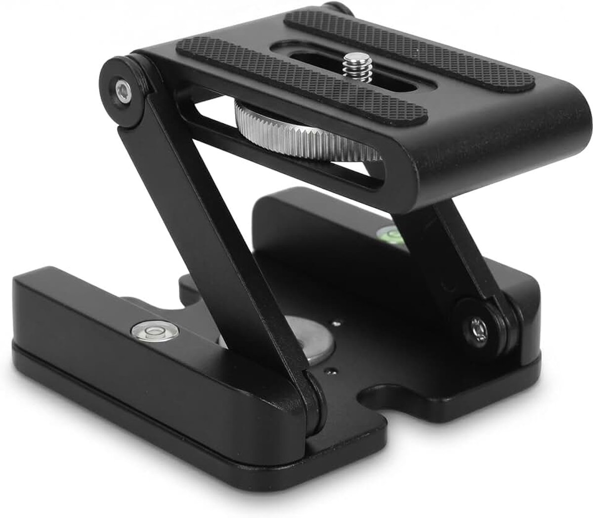 Tilt Statief Hoofd, Aluminiumlegering Opvouwbare Z-vorm Tilt Pan Head Quick Release Plaat Beugel voor DSLR Camera Camcorder Statief Slider Rail