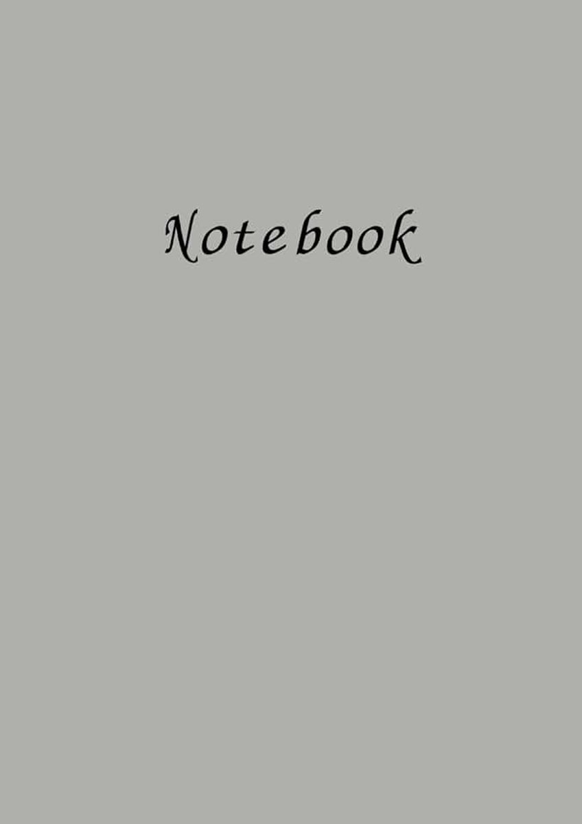 Gray - 6x8.5 Inch, Medium Size Blank Note Book, 80 Pages, Gray Paper, Unique Gifts for all note takers