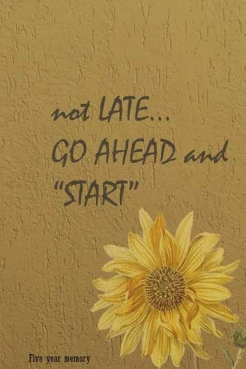 Line A Day Journal: five years memory journal or diary, Inspirational journal 6" x 9" Date and lined page five year 365 days,Sunflower floral cover