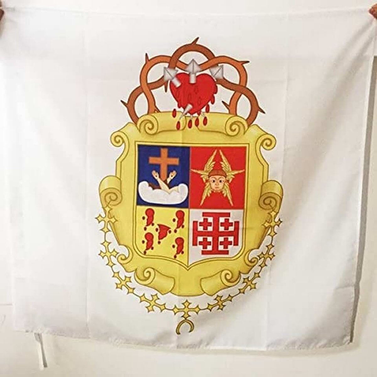 Minor Flag - 3x3 Ft - 100% Polyester Franciscan Banner with Sleeve - Fade Resistant - Vivid Colors - 3' x 3' Feet - 90x90 Cm