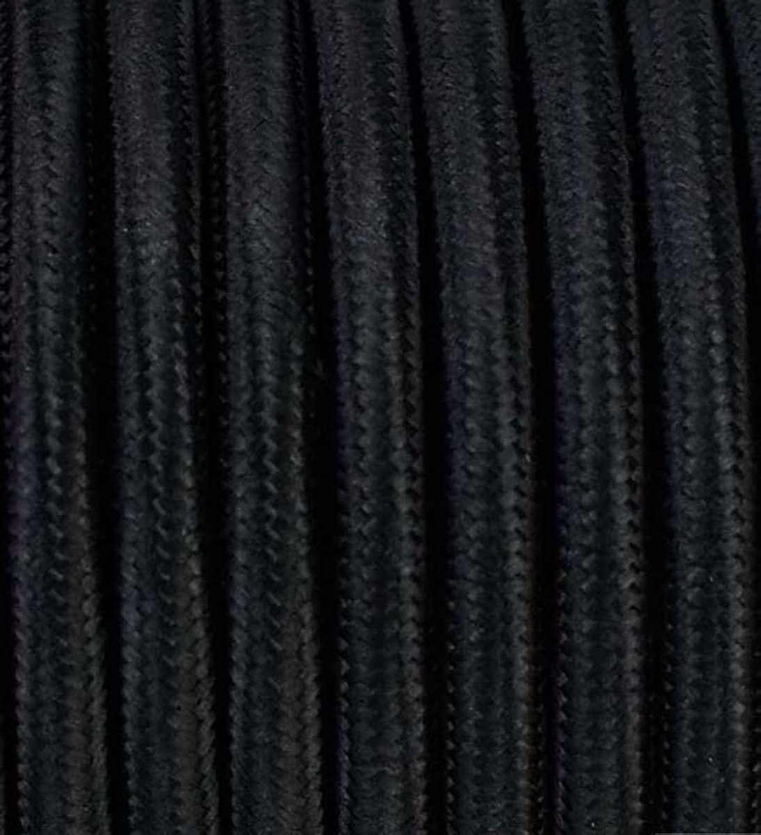 20 meter 3-aderig textielkabel stoffen kabel pendelleiding lampkabel textielkabel 3x0,75 3G0,75 zwart