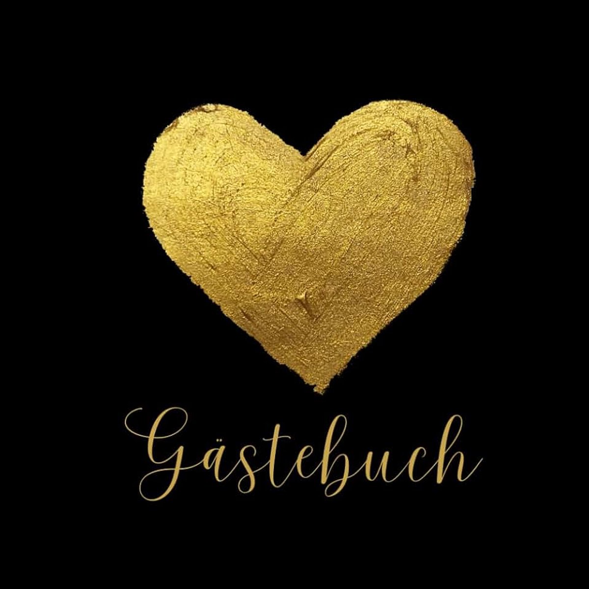 Gästebuch Ferienhaus, Ferienwohnung, Hotel, AirBnB, 100 Seiten blanco, schwarz, gold, edel, quadratisch: für Pension, Feriengäste, Urlaubsgäste, Urlauber, Übernachtungen