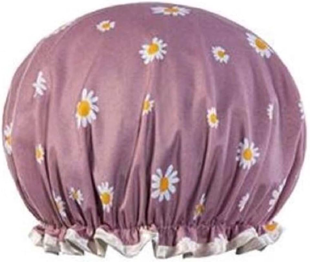 Jumada's - Vrouwen Benodigdheden: DoucheMuts - Waterdicht - Dubbele Laag - Purple Daisy - Badkamer Accessoires - Dubbellaags