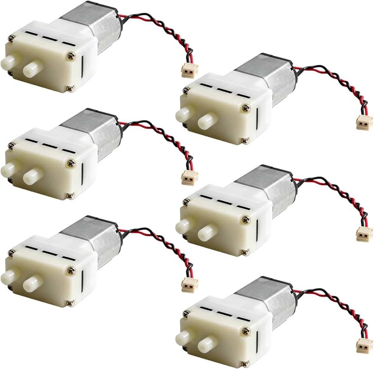 6 stuks zelfaanzuigende waterpomp, mini-vacuümpomp, DC 5 V, micro-dompelpomp voor aquarium, fontein, koeling, doe-het-zelf-project